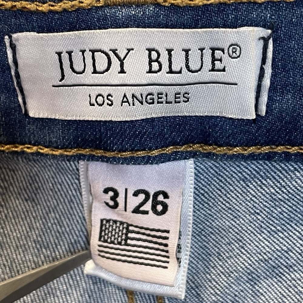 Judy Blue Womens 3/26 Jeans‎ Super Flare Boot Cut Stretch High Rise Medium Wash - Picture 5 of 9
